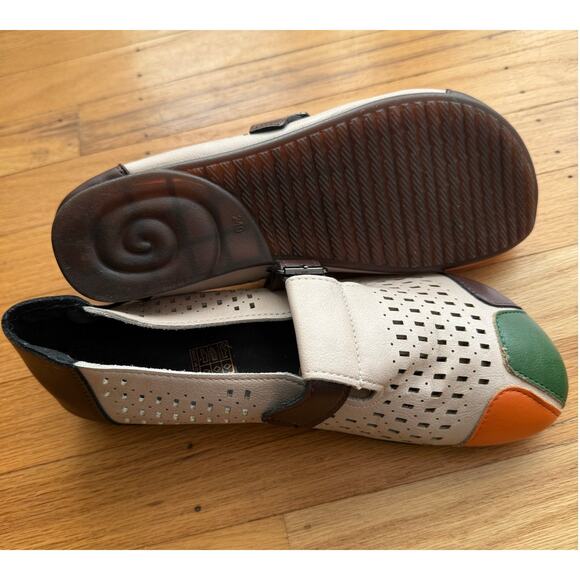 Mary Jane Ballet Flat Cream Brown Designer Inspired Size 7 (CN 240) - Picture 5 of 9